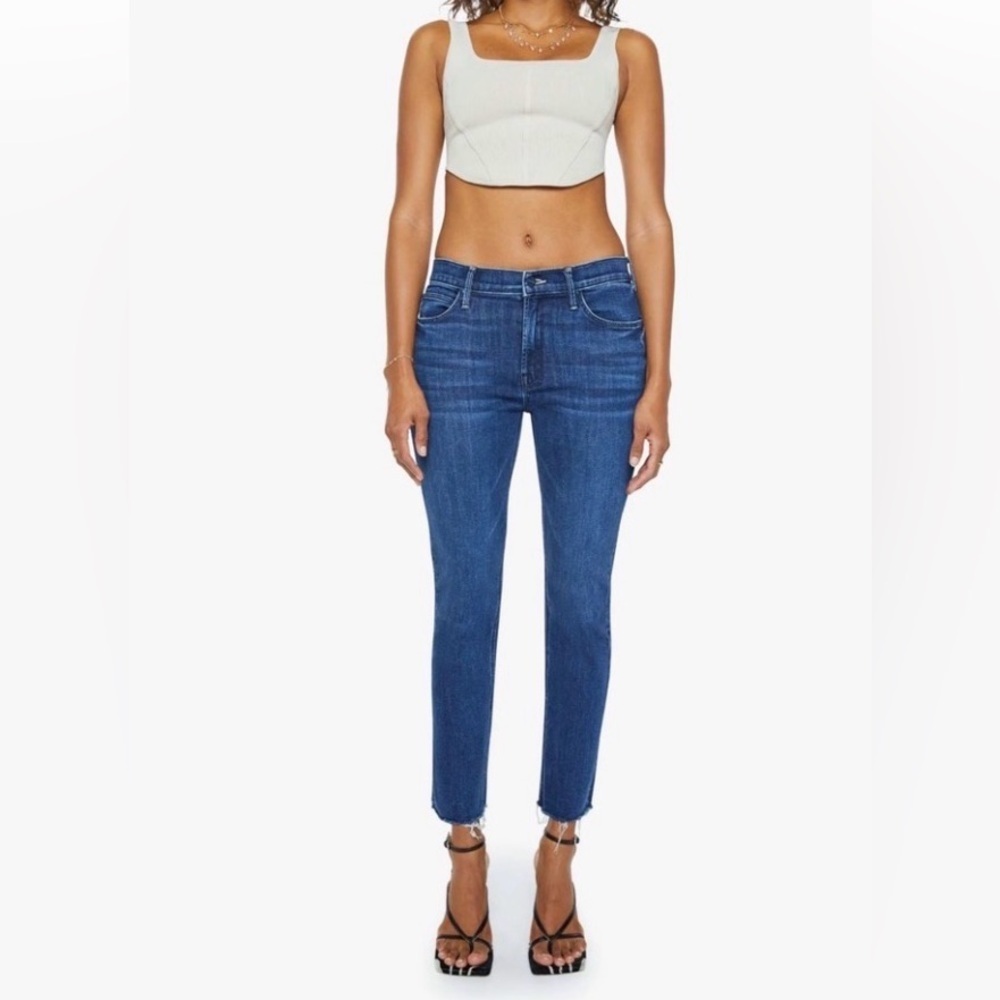 MOTHER NEW Mid Rise Dazzler Ankle Fray - Nothing Between Us Size: 30 NWT $238